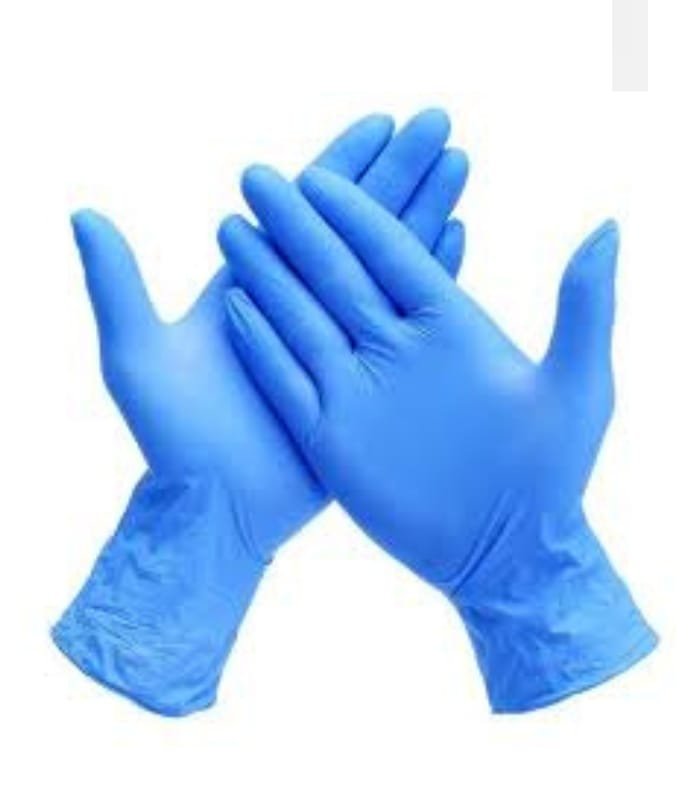 Nitrile blue gloves