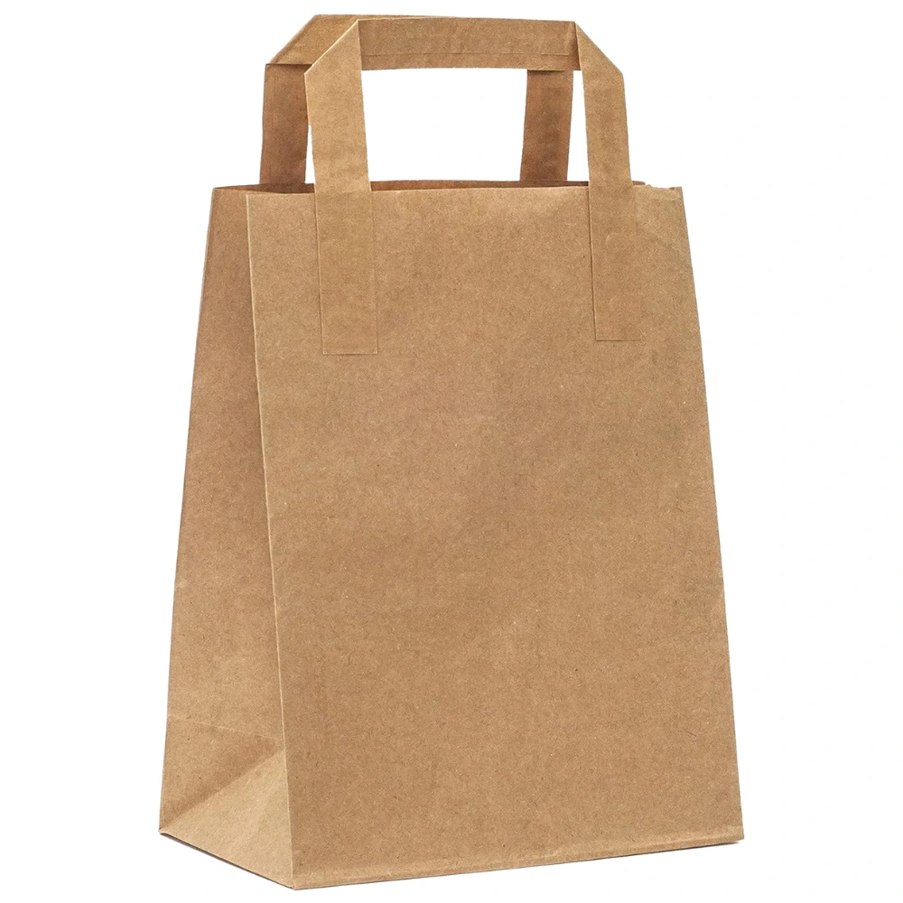 Brown Bag with Flat Handle